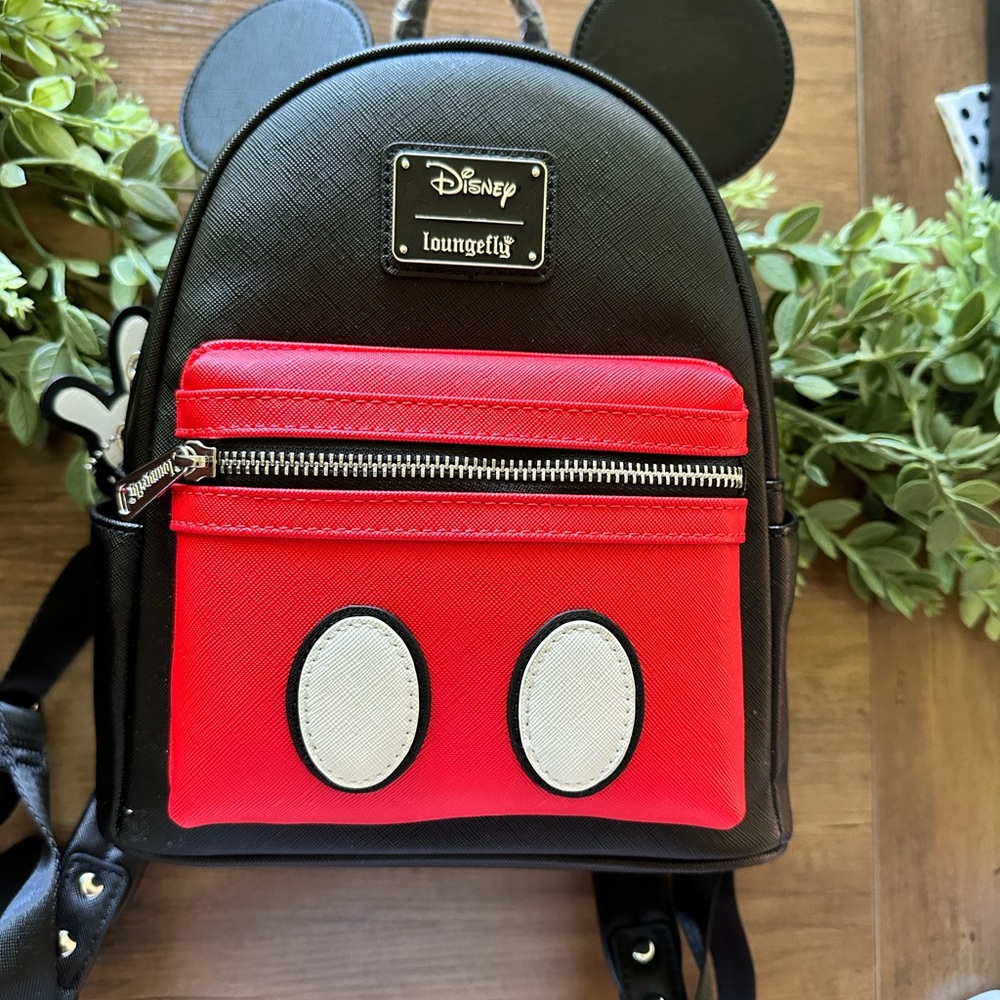 Disney Loungefly Mickey Mouse Black and Red  Backpack